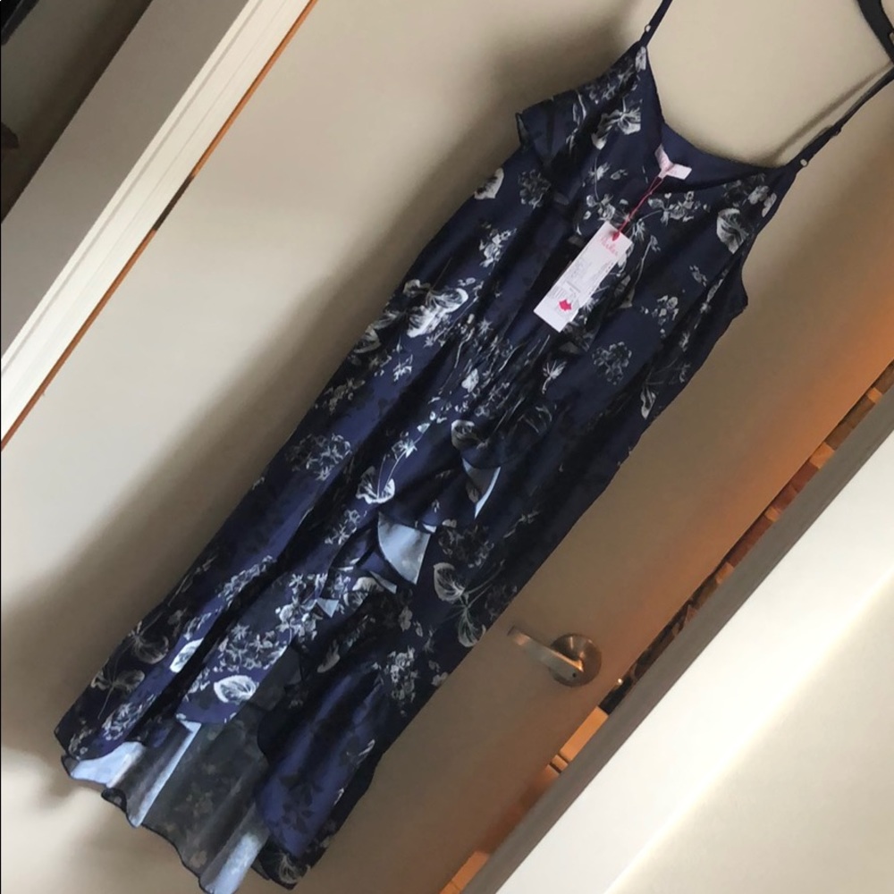 NWT Parker Dress- navy floral sundress sz Large